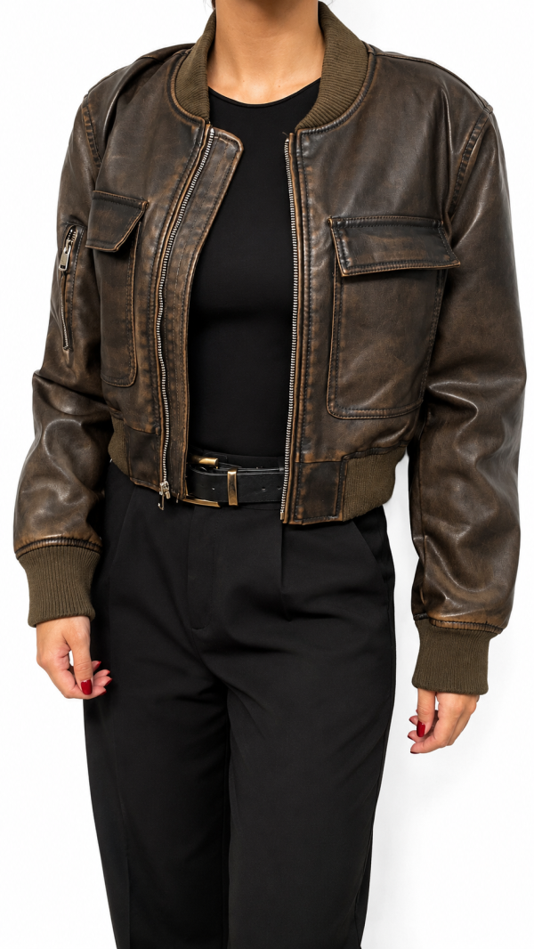 BOMBER ECO CUERO