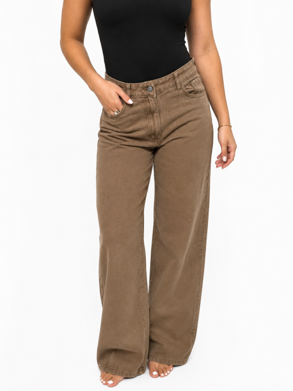 JEANS PALAZZO CHOCOLATE