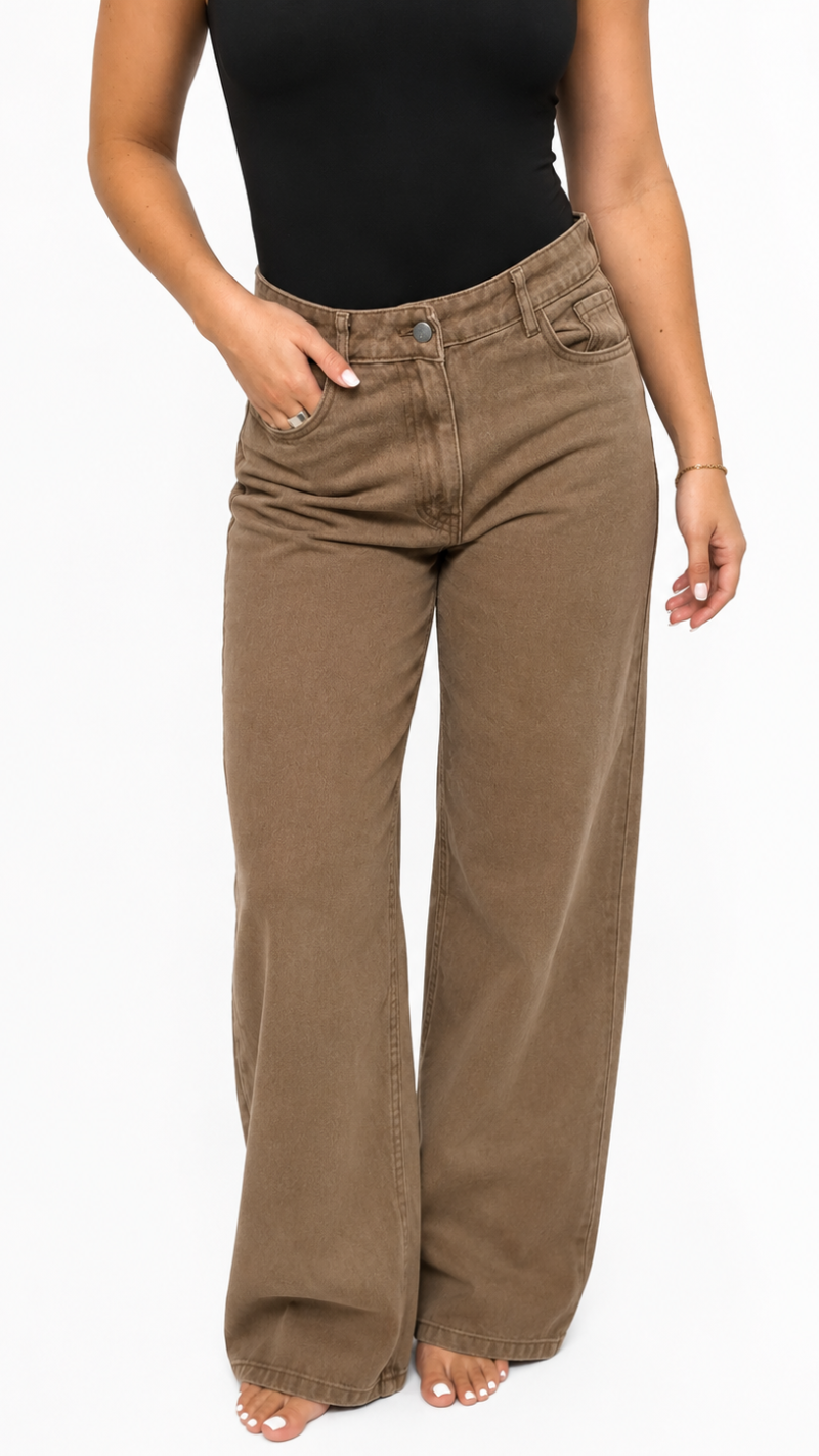 JEANS PALAZZO CHOCOLATE