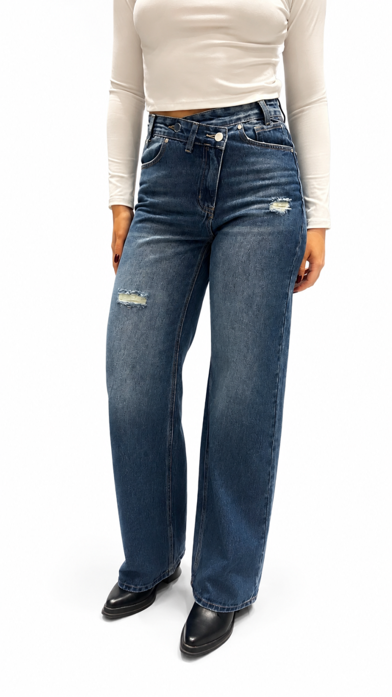 PANTALON JEAN CRUZADO