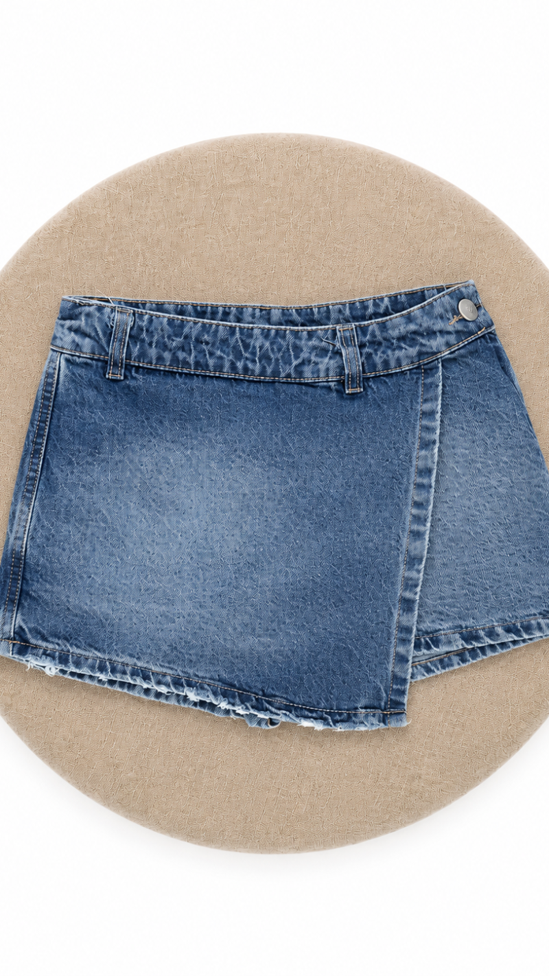SHORT POLLERA DE JEAN