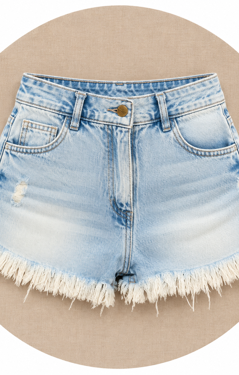SHORT MOM CON ROTURAS